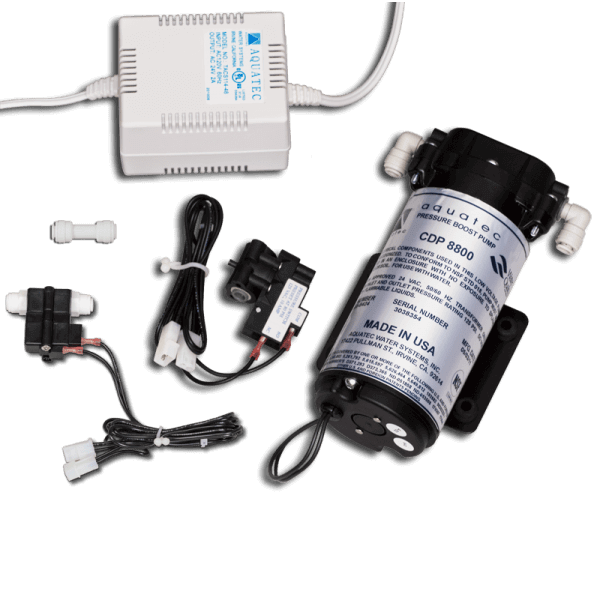 bphf-ps-093-115-600x600-1.png Automatic Booster Pump Kit for 60-100gpd Systems w/ High-Flow Pump, Power Supply, Pressure Switch & Solenoid Valve - Image 1