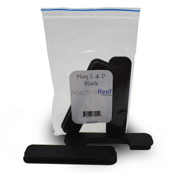 Black Large Plug C & D Cut Outs Covers - Image 1